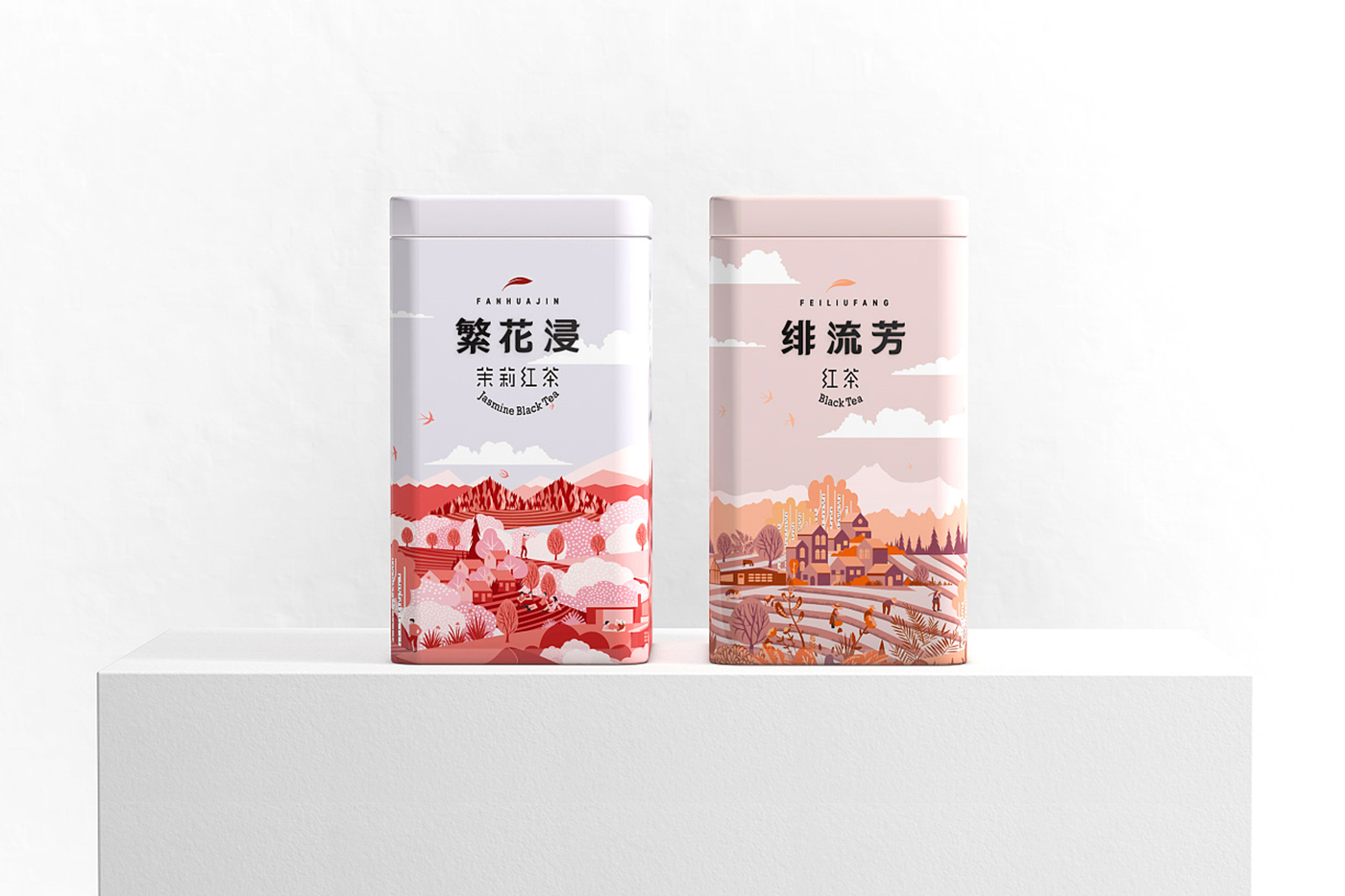 來自西北深山的玉葉茶葉包裝設計-創(chuàng)意插畫茶葉包裝設計